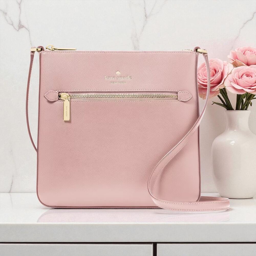 Kate Spade Sadie North South Crossbody in Tutu Pink Leather k7379